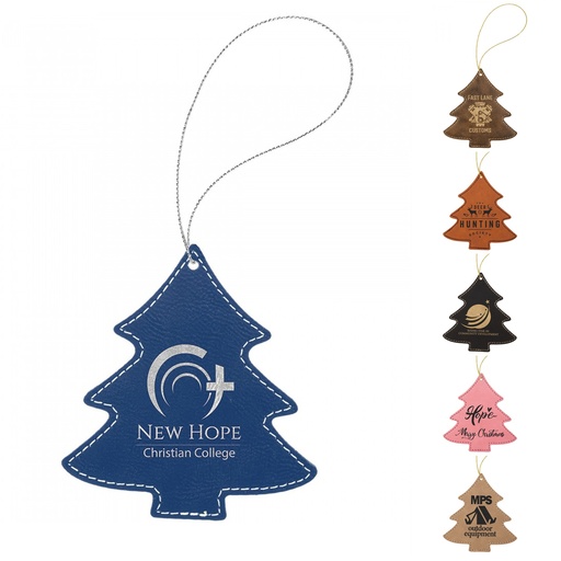 [XM8145PU] Leather Christmas Tree Ornament
