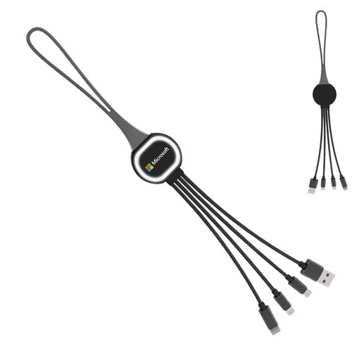[AC7400] LED 4-In-1 Mobile USB Charging Cable - Incl Type-C. AC7400