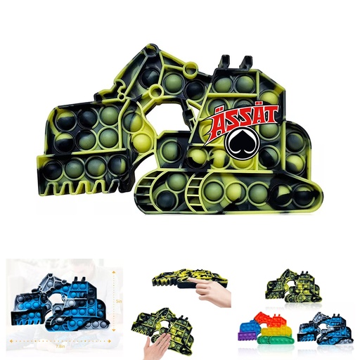 [ST6051] Pop It Fidget Toy - Excavator Shaped Full Color. ST6051