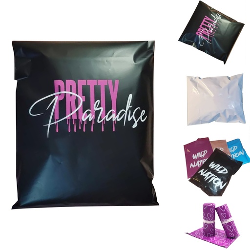 [PM1099] Poly Mailer - Eco Friendly Biodegradable - Custom 3 Color Logo. PM1099