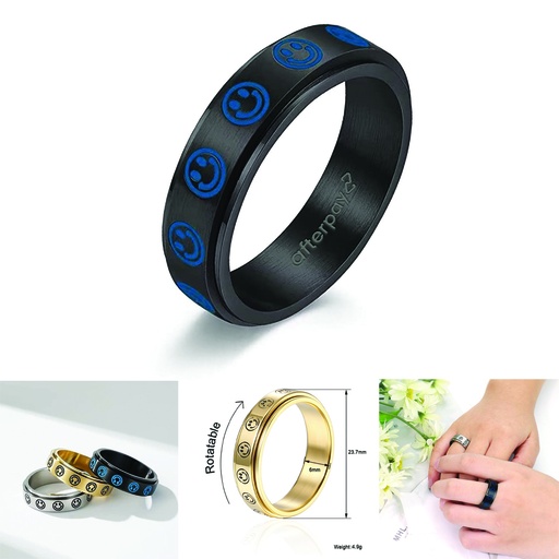 [AR8798] Anxiety Ring Smiley Face