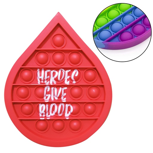 [ST8278] Pop It Fidget Toy - Tear Drop Shaped Full color. ST8278