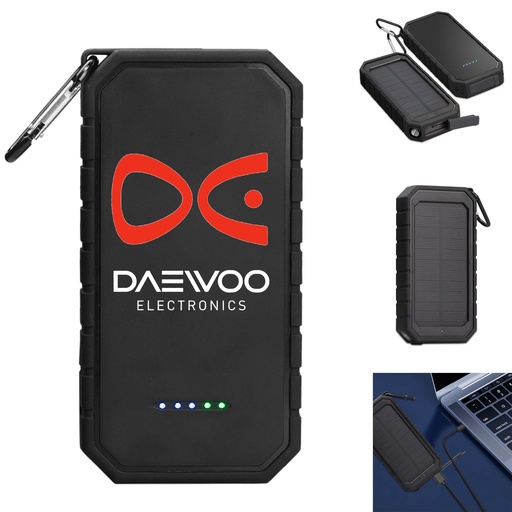 [PWB5772] Wireless Solar Power Bank w/ Flashlight - 10000mAh
