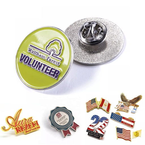 [225108_PWB55566] Custom Soft Enamel Brass Lapel Pins - 1". More sizes available. PWB55566
