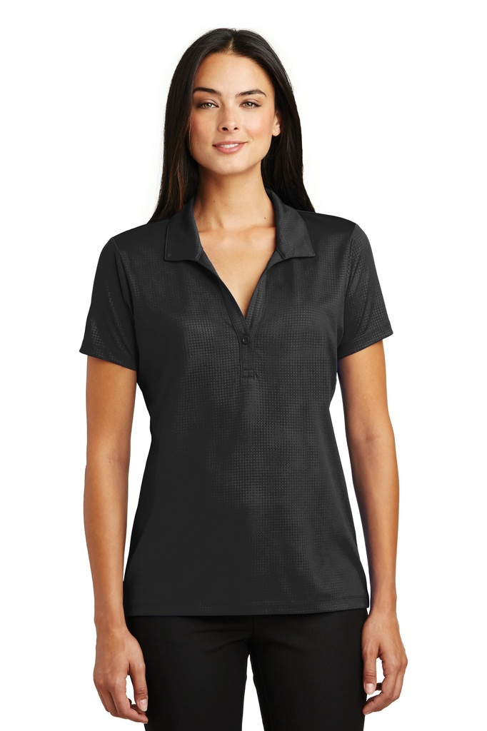 Embroidery Sport-Tek® Ladies Embossed PosiCharge® Tough Polo®.  Archived