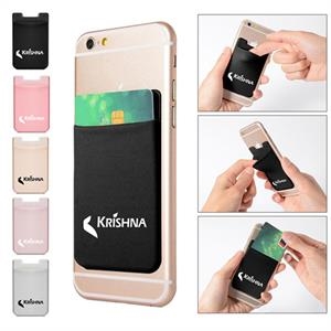 [PH4696] Leatherette Elastic Adhesive Phone Wallet
