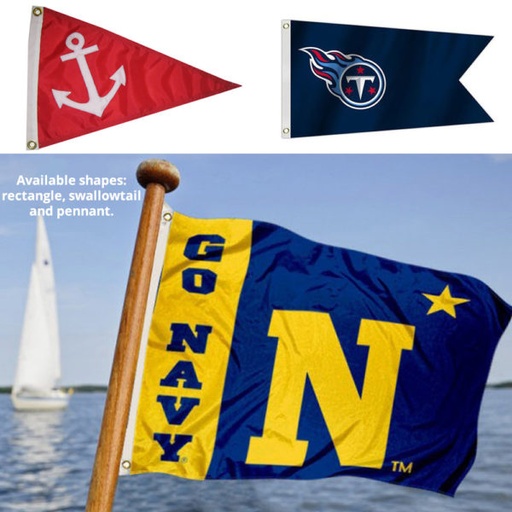 [CF4676] Polyester Boat Flag - Full Color 12" x 18". CF4676