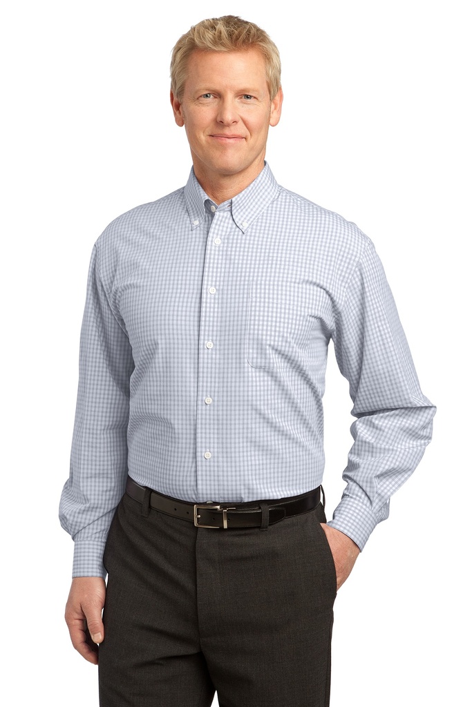 Embroidery Port Authority® Plaid Pattern Easy Care Shirt. Archived