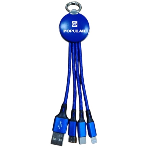[AC8050] USB LED Light Logo 3-In-1 Charging Cables - W/ Type C