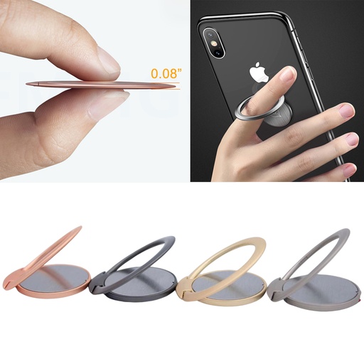 [PH8996] Disc Mobile Phone Ring Grip Holder And Stand - Super Slim - Engraved