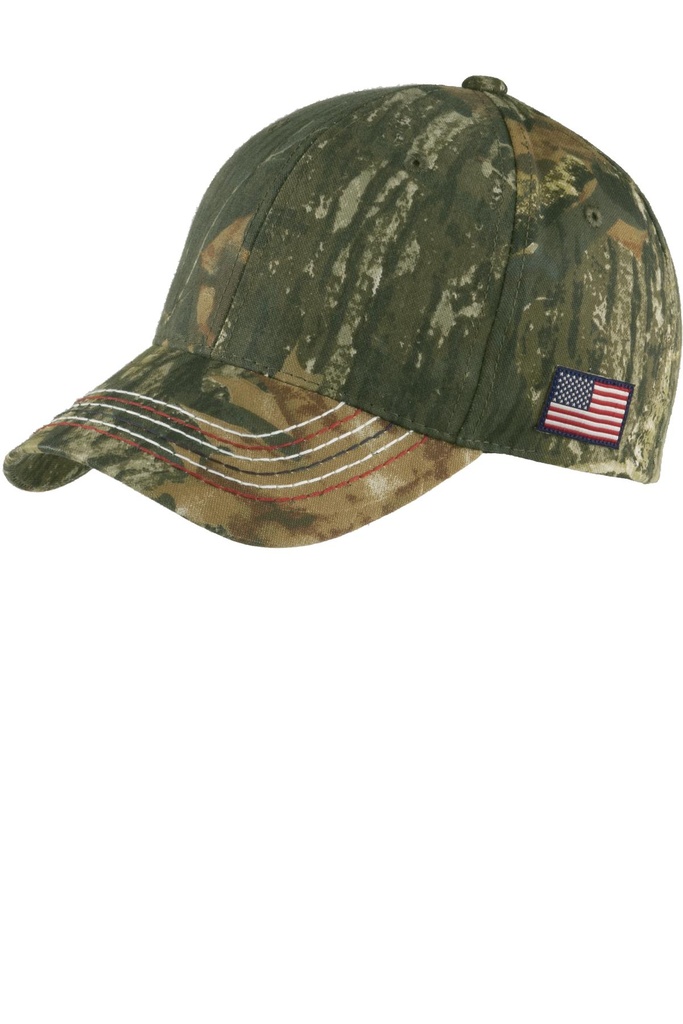 Embroidery Port Authority® Americana Contrast Stitch Camouflage Cap.  Archived
