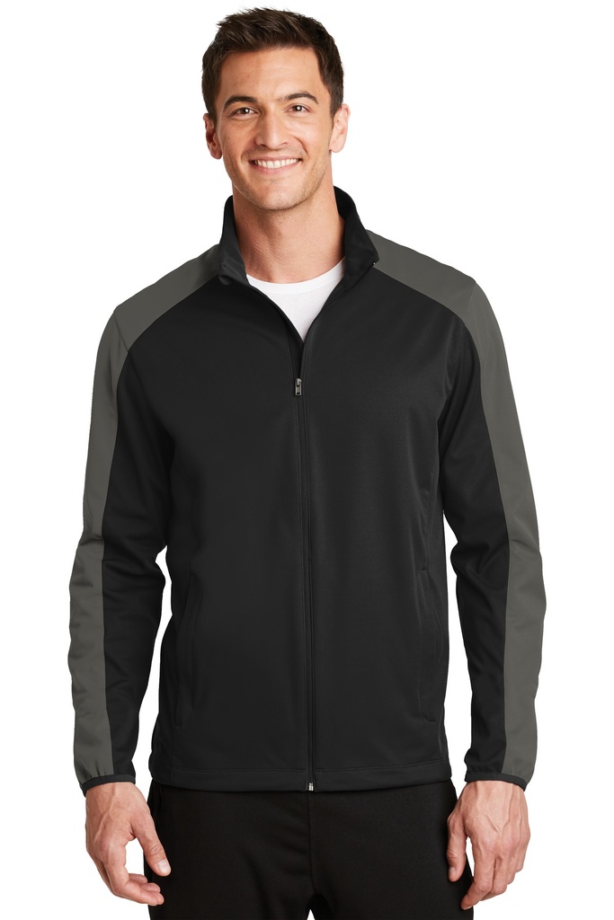 Embroidery Port Authority® Active Colorblock Soft Shell Jacket.  Archived