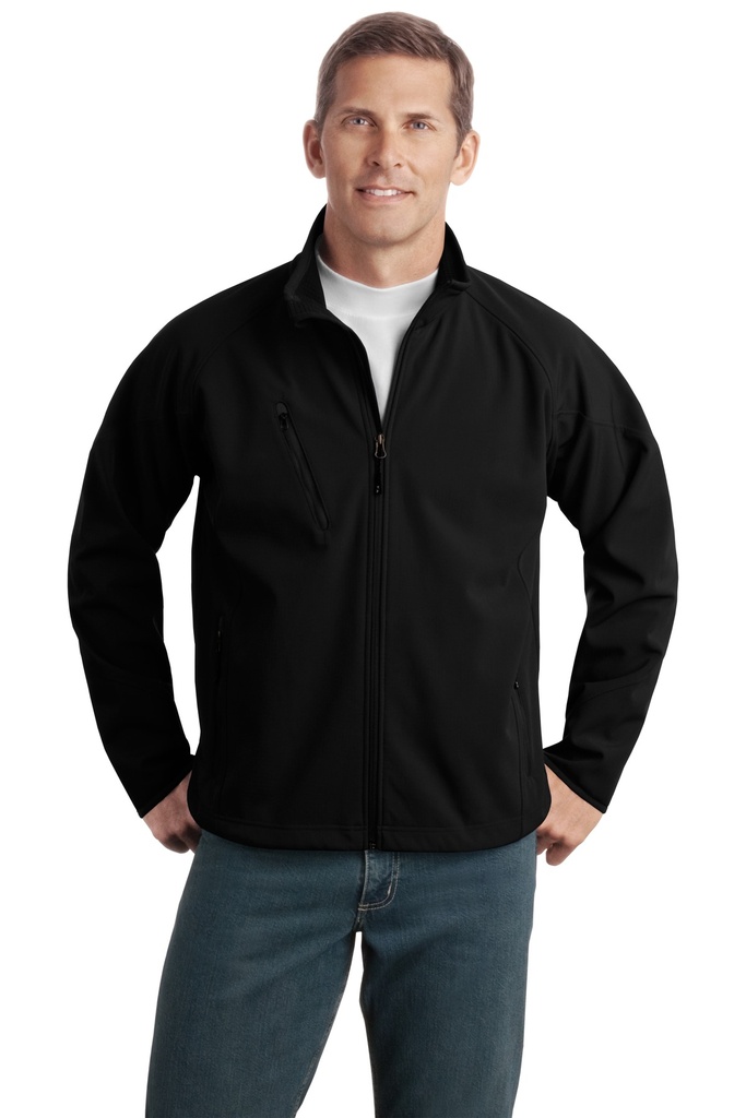 Embroidery Port Authority® Tall Textured Soft Shell Jacket.  Archived