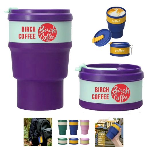 [AP8222] Silicone Sipper - Collapsible Travel Tumbler - 12oz