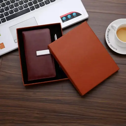 [GS7678] Penote - Luxury Leatherette A6 Notebook and Pen Gift Set. GS7678