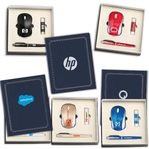 Employee Award Gift Set Pen, Wireless Mouse and 8GB USB Flash disk. ST3995