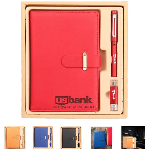 [ST3989] ExecuSet: The Ultimate Corporate Gift Collection"- Corporate Gift Set Pen, A5 Leatherette Padfolio and 8GB USB Flash disk. ST3989