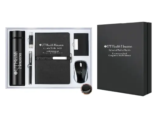 [ST3976] ExecuSet: The Ultimate Corporate Gift Collection- Luxury Gift Set Pen, 18 Oz Tumbler, A5 Leatherette Padfolio and 8GB USB Flash disk, Business Card Case. ST3976