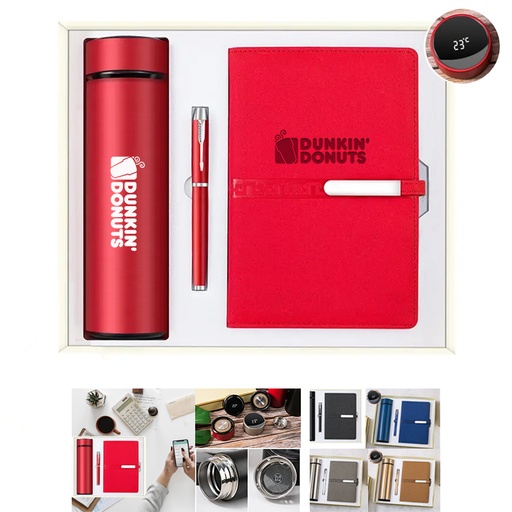 ExecuSet: The Ultimate Corporate Gift Collection- Executive Gift Set 18 Oz Tumbler, A5 Leatherette Padfolio and Pen. ST3969