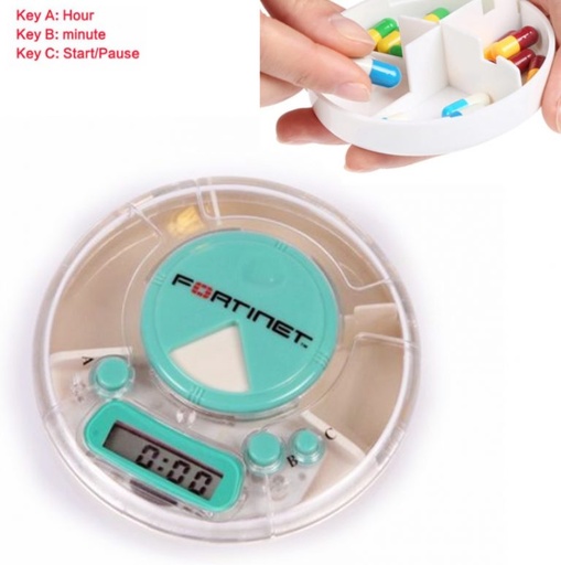 [PB3528] Healthcare Electronic Timer Pill Box Organizer - Round