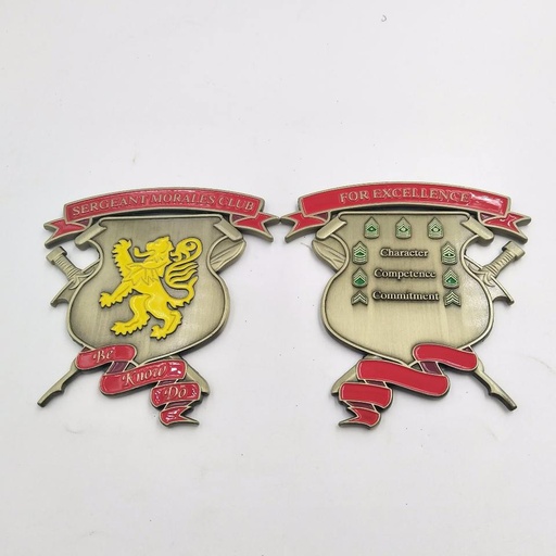 [CC5000] Custom Shape Alloy Die Casting Challenge Coin 