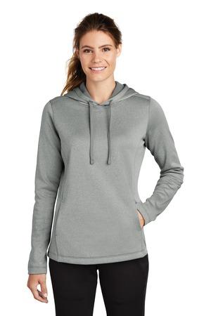Sport-Tek Ladies PosiCharge Sport-Wick Heather Fleece Hooded Pullover. LST264