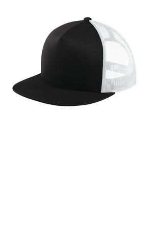 Sport-Tek Yupoong 5-Panel Classic Trucker Mesh Back Cap. STC38