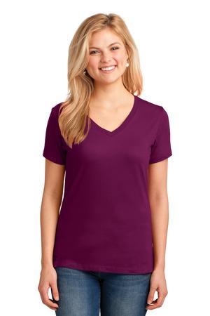 [LPC54V] Port & Company Ladies Core Cotton V-Neck Tee. LPC54V
