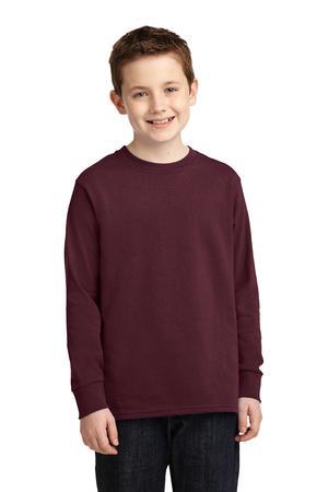 [PC54YLS] Port & Company Youth Long Sleeve Core Cotton Tee. PC54YLS