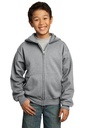 Port & Company - Youth Core Fleece Full-Zip Hooded Sweatshirt. PC90YZH