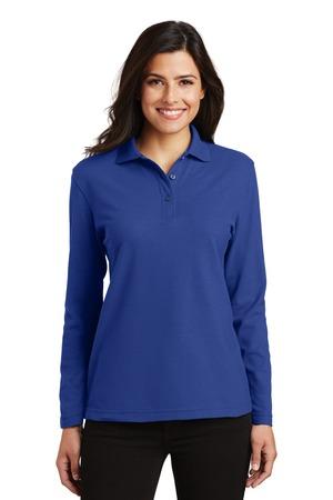 Port Authority Ladies Silk Touch Long Sleeve Polo. L500LS