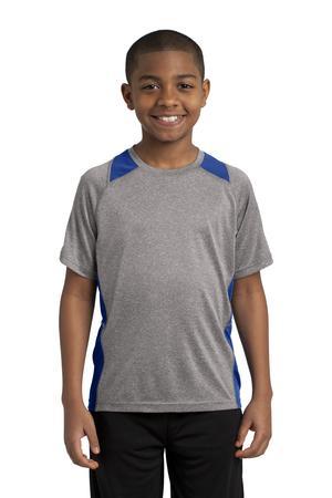 [YST361] Sport-Tek Youth Heather Colorblock Contender Tee. YST361