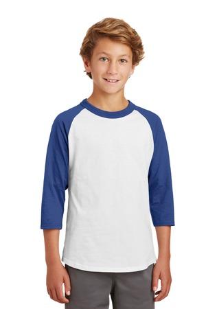 [YT200] Sport-Tek Youth Colorblock Raglan Jersey. YT200