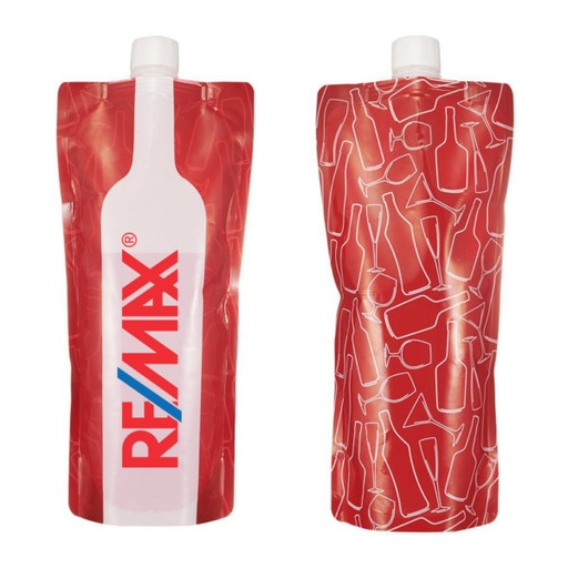 [WF9158] Folding Plastic Wine Bottle Flask 26 Oz