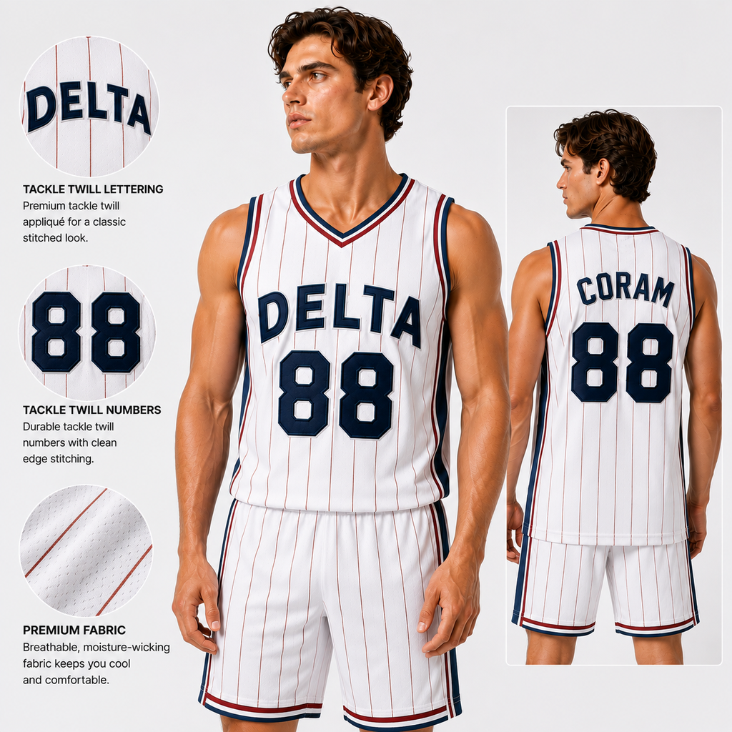 [BU2678] UPHILL™  Tackle Twill Basketball Uniform - Jersey & Shorts. BU2678