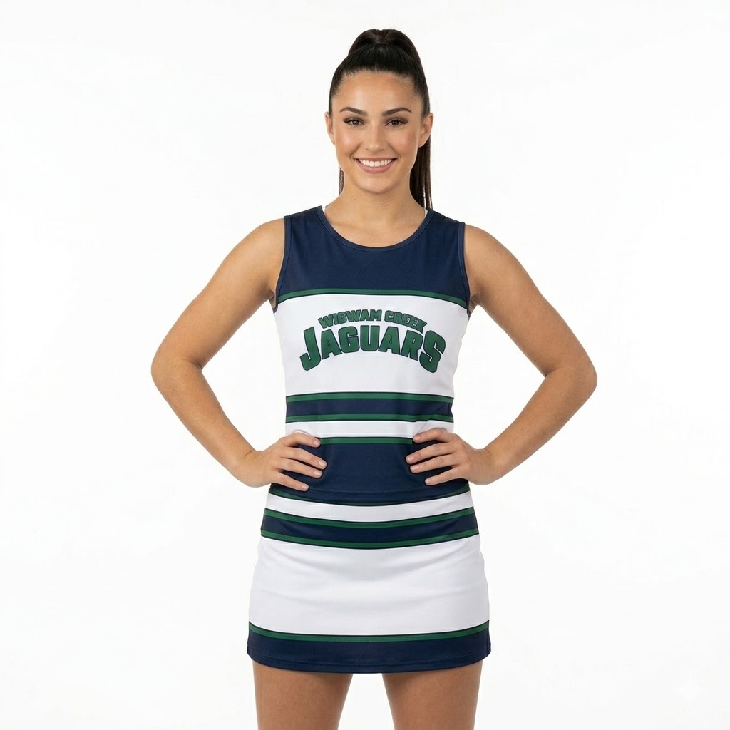 [SJ7034] UPHILL™ Cheerleader Uniform - Sleeveless  Top & Skirt. SJ7034