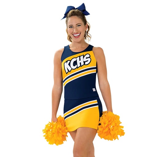 UPHILL™ Poly-Knit Cheerleader Uniform (Sleeveless top and skirt). SJ7034