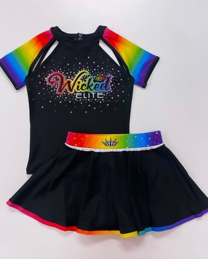 UPHILL™ Dye-Sublimation Cheerleader Uniform (Top and Skirt). SJ7045