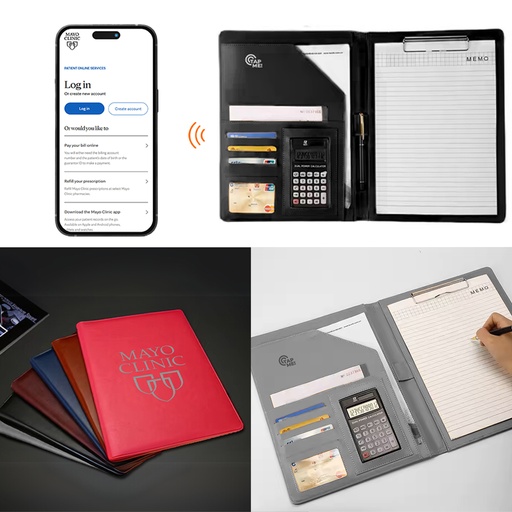 Magic'Tap NFC Executive Leatherette A4 Portfolio. NFC1563