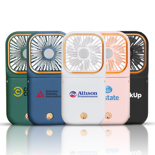 Rechargeable Hands-Free Mini Fan with 3000mAh Power Bank for Phones. MF2194