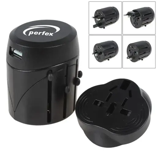 [TA8893] International Travel Converter Adapter W/ USB Port. TA8893