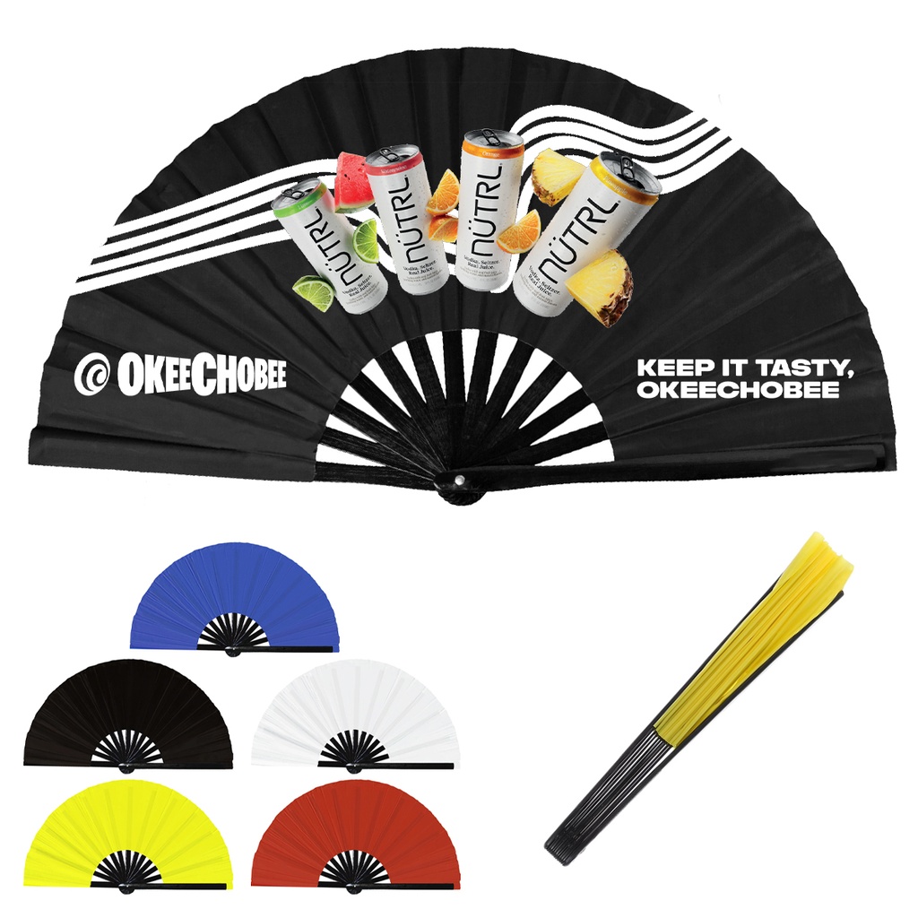 [KF0106] Clack Bamboo Event Fan (10.6" x 19.6"). KF0106