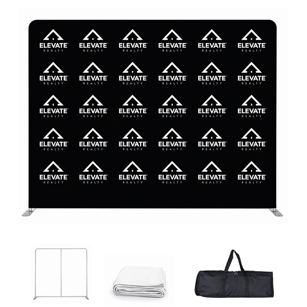 [RB2155] Custom Backdrop with Aluminum Alloy Stand 8' x 8'. RB2155