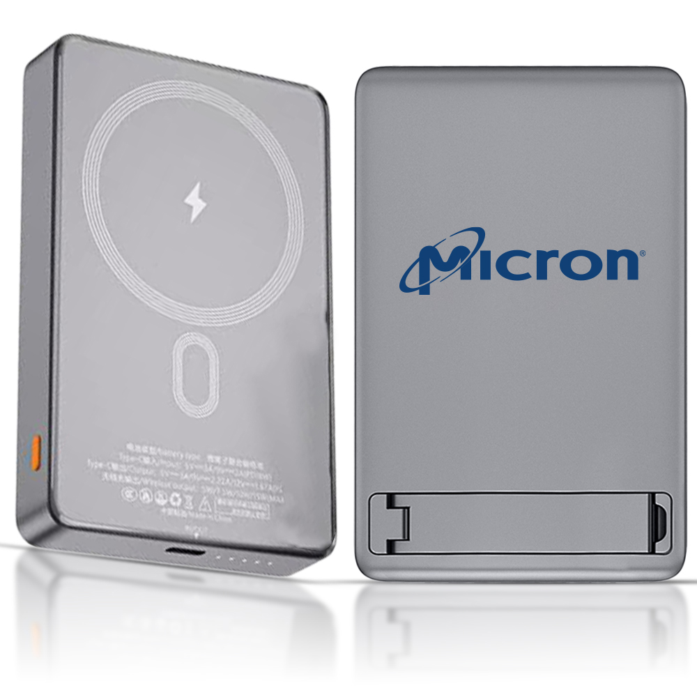 [MP4441] Ultra-Thin Magnetic Wireless Power Bank with Stand. MP4441