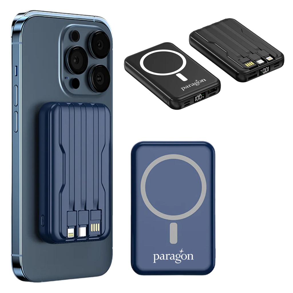 [PB3010] MagSafe-Style Power Bank with Built-in Cables. PB3010