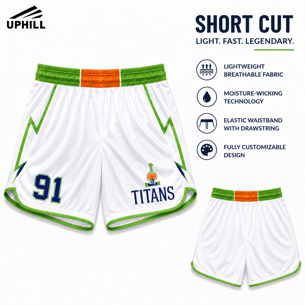 [SS1255] UPHILL™ Custom Team Shorts - 6" inseam Cut. SS1255