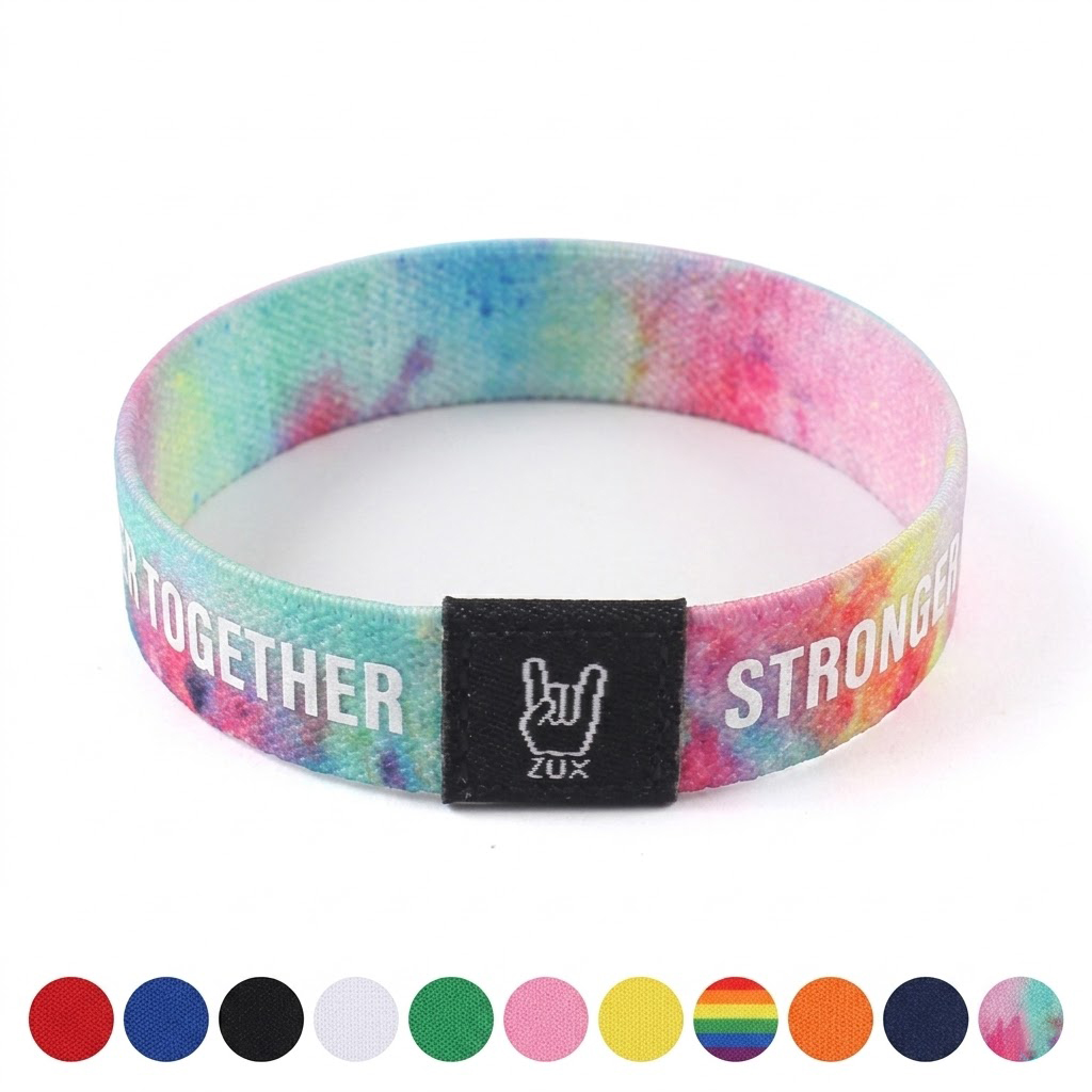 [SP3926] Stretch Fabric Wristband with Tag. SP3926