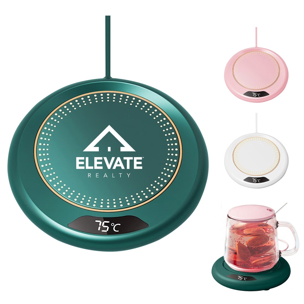 [TH3905] 3-Level Adjustable LED Beverage Heating Coaster. TH3905