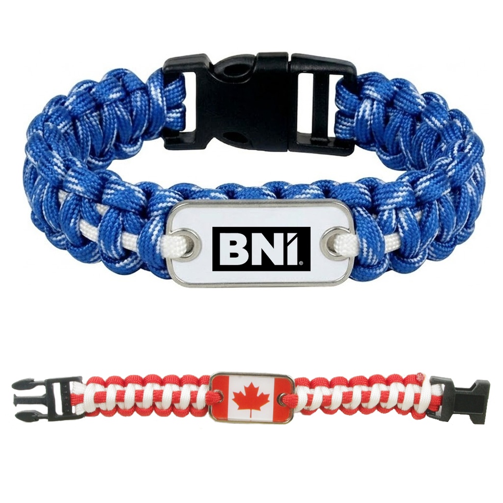 [WB3930] Custom Paracord Survival Bracelet with Metal Plate. WB3930
