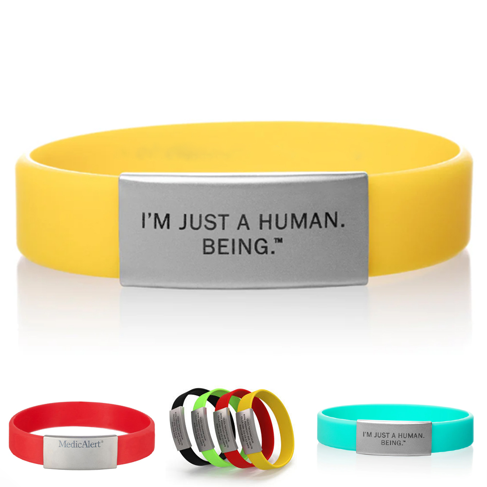 [SP3921] Silicone ID Bracelet with Stainless Steel Plate. SP3921